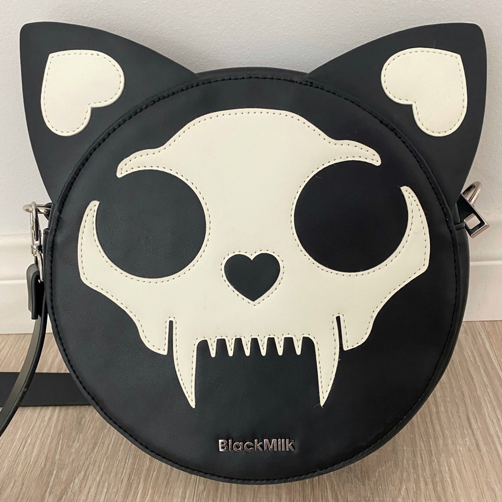 Blackmilk skull skeleton kitty bag brand new